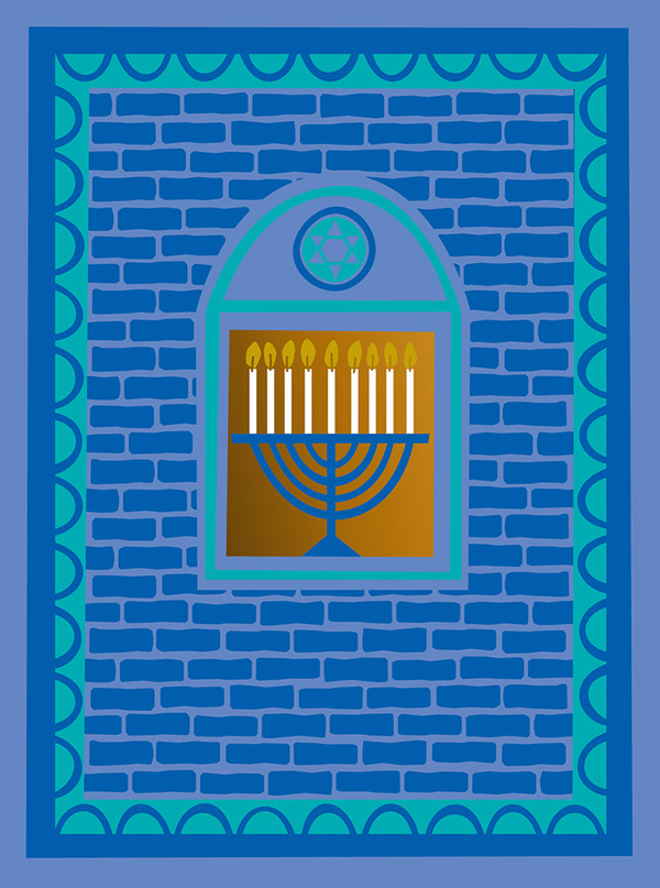 han-menorah in window