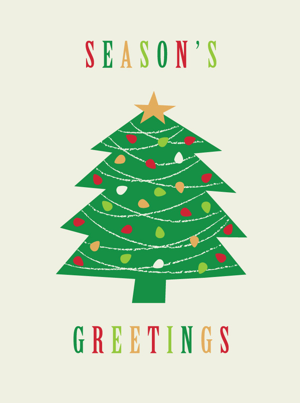 xmas-season's greetings tree