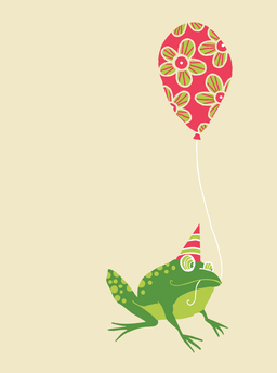 bday-frog and balloon