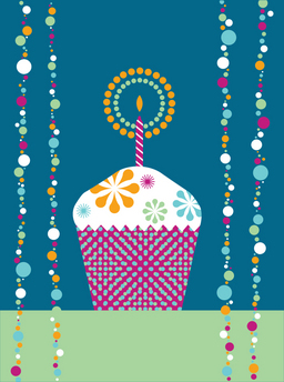 bday-festive cupcake