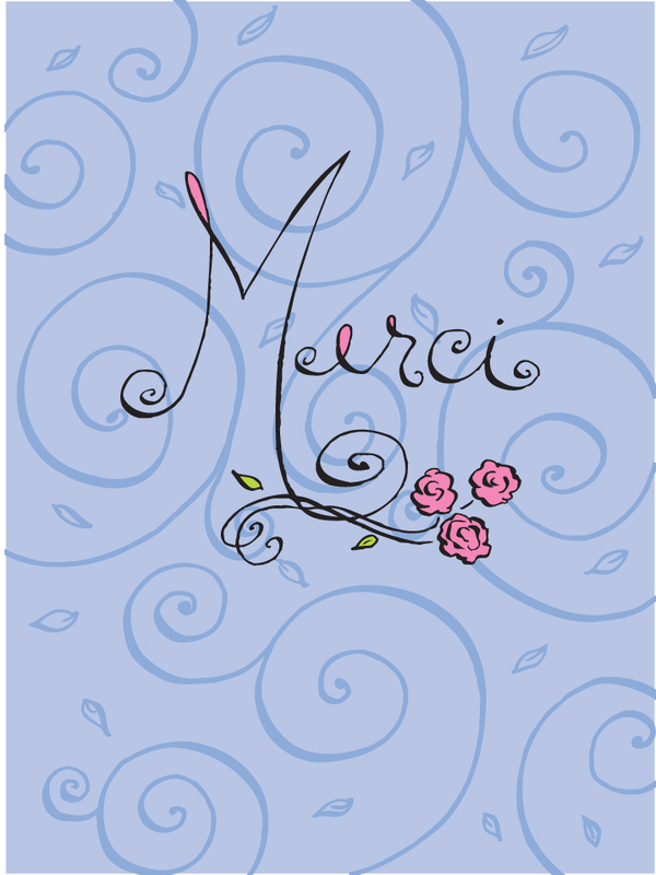 thank-merci w/flowers