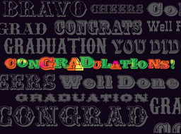 grad-conGRADulations woodblock