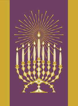 han-beaming menorah