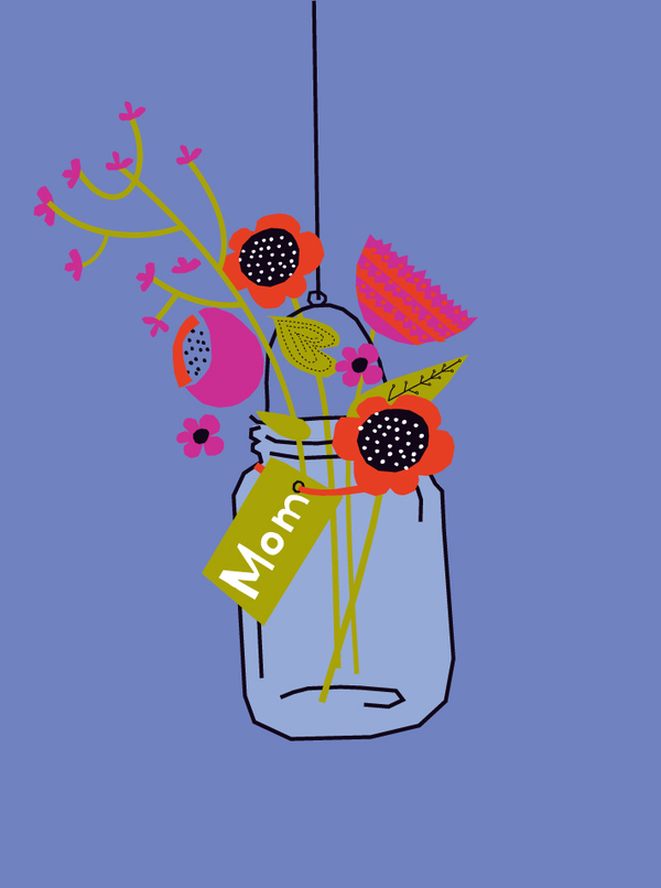 mothr-ball jar flowers