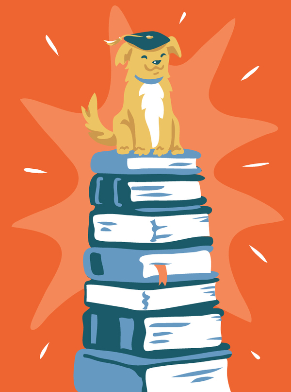 grad-dog on books