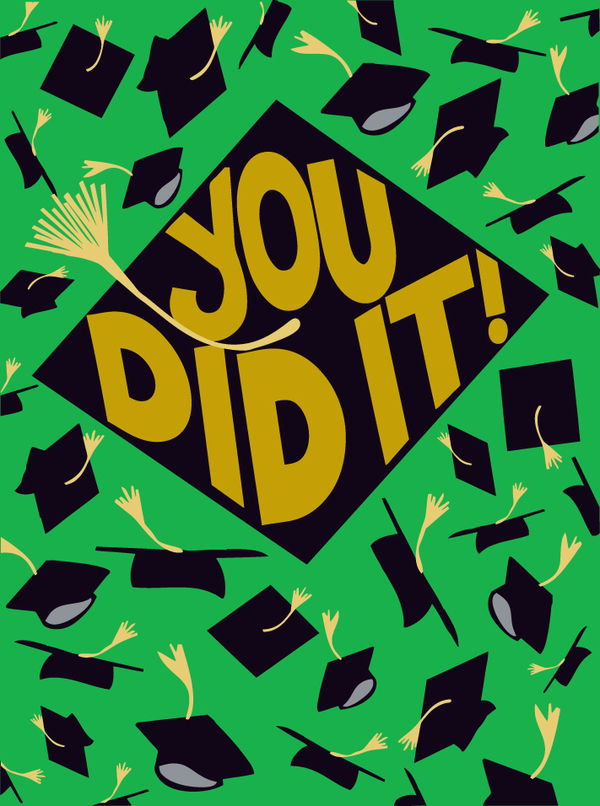 grad-you did it mortarboards
