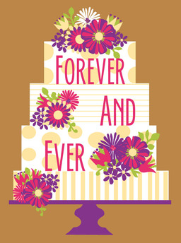 wedd-forever layer cake on metallic