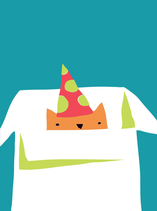 bday-party hat cat