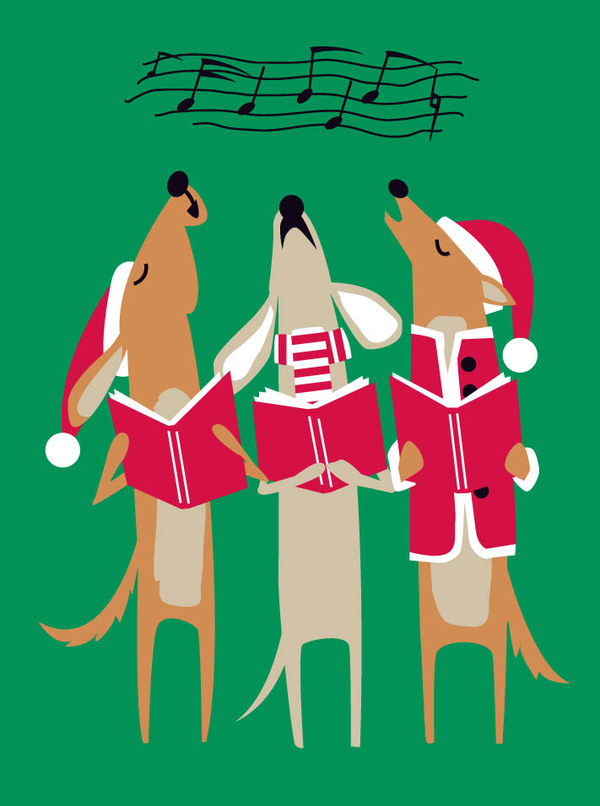 xmas-happy howlidays dogs
